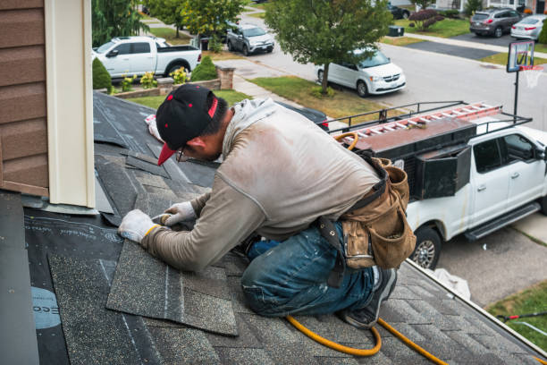 Professional Gutter Repair And Installation technician working in Oswego, IL